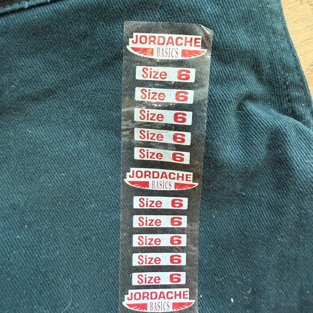Jordache Basics Original Jeans Womens 6 Vintage High Rise Tapered Teal Green NEW - Picture 4 of 9